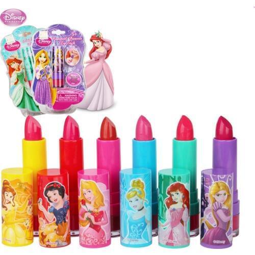 Disney princess snow White girls Makeup toy Baby Lip Gloss girls Lipstick Eraser shape toys