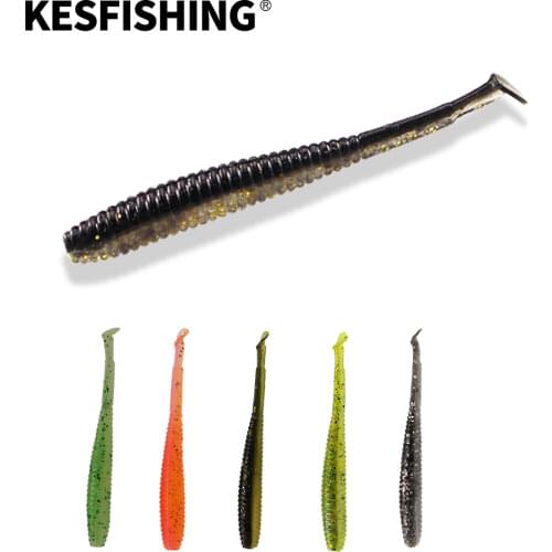 KESFISHING Fishing Lures Soft Baits I Shad Tail 70mm 1.5g Fishing lure Plastics Baits Carp Leurre Souple SaltwaterKESFISHING