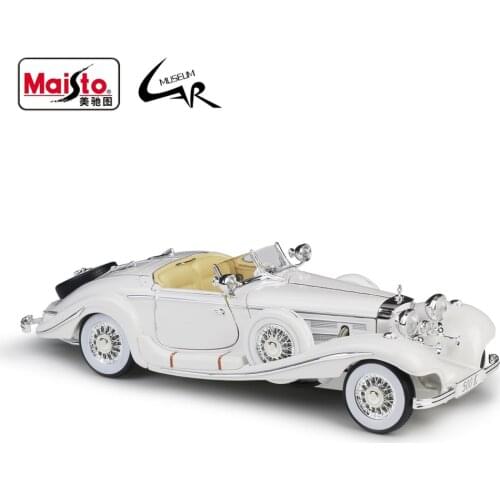 Maisto 1:18 1936 Benz 500K Mercedes SLS AMG GT Alloy Metal Car Model Colection Decoration Gift