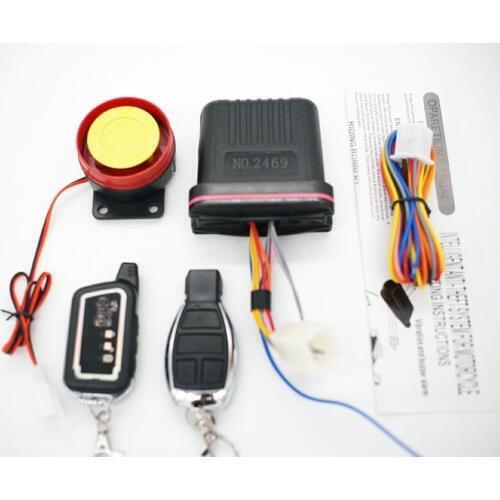 Motorbike Alarm Motorcycle Security System Scooter Alarm with Dual Remote Control Motor 2 Way Amplifier Remote Start Alarm Siren