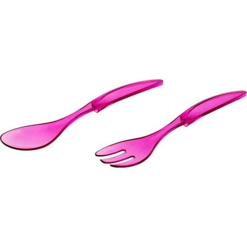 2'Li Pink Fork Spoon Set