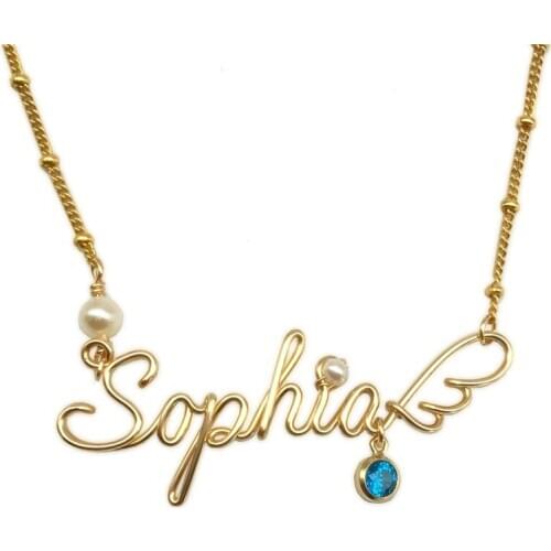 SHIQING 14K gold cover alloy never faded high quality custom necklace, customize necklace, name necklace for love