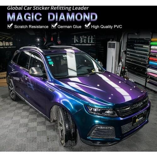 Carbins Film Magic Diamond Purple Blue Color Car Paint Wraps