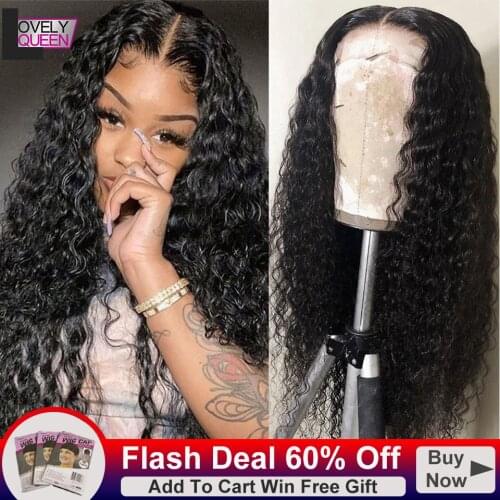 Brazilian Deep Wave Human Hair Wig 13x1 T Part Lace Wig Human Hair 100% Human Hair Wigs For Women Pre Plucked Blenched Knots
