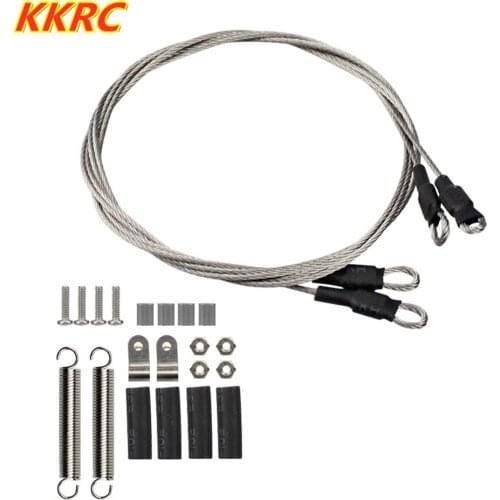 RC Car Steel Rope WIth Spring for 1/10 RC Crawler Traxxas TRX-4 TRX4 Axial SCX10 90046 D90 D110 Tamiya Mst