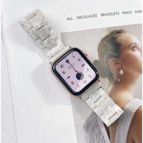 Bracelet resin Loop for Apple Watch Band series 1 2 3 4 5 6 se hot selling for iwatch 40mm 44mm Strap 38mm 42mm