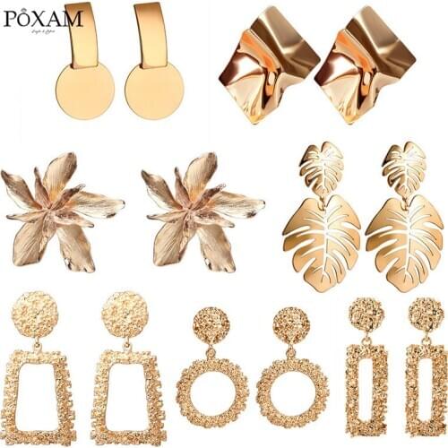 Fashion Statement Earrings 2019 Big Geometric Round Earrings For Women Hanging Dangle Earrings Drop Earing Modern Female Jewelry