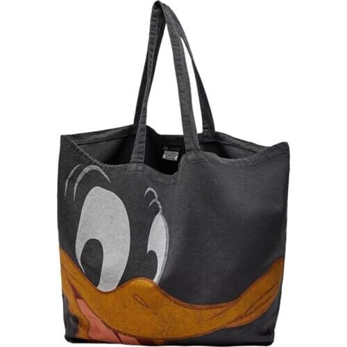 Disney Donald Duck canves handbag Cartoon Print lady shoulder bag Shopping Bag