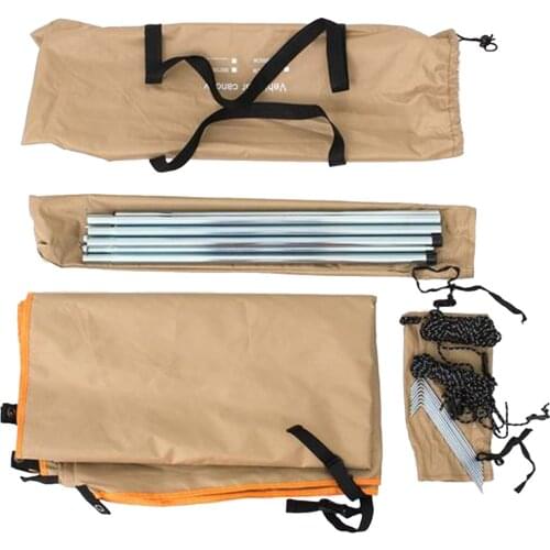 Car Shelter Shade Camping Side Car Roof Top Tent Awning Waterproof UV Portable Camping Tent Automobile Rooftop Rain Canopy