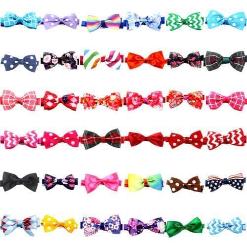 60pcs Pet Products Pet Dog Collar Decoration Accessories Dog Bow Tie Collar Small Dog Pet Supplies for Dogs