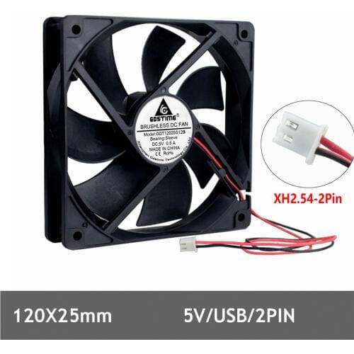 1pcs Lot Gdstime 5V USB 2Pin Connect 120x25mm 120mm PC Fan Cooling For Video Card Cooler Exhaust Big Promotion