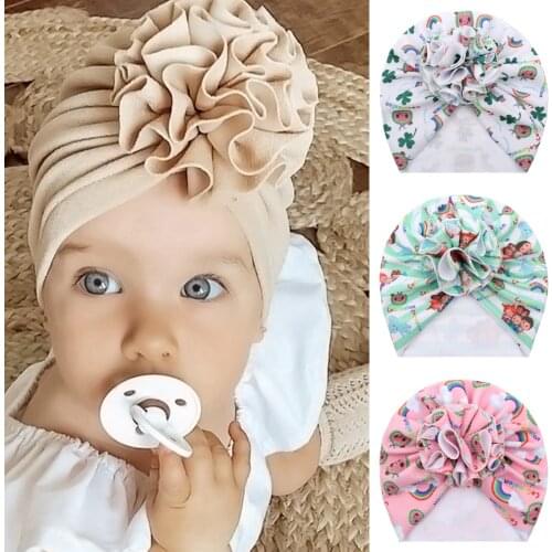Summer Flower Baby Headband Girls Toddler Infant Turban Hat For Kids Newborn Cap Hair Band Head Wrap Hair Accessories Wholesale