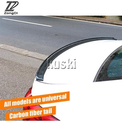 ZD Car Carbon Fiber Rear Spoiler Wing Stickers for Nissan qashqai Citroen c4 c5 c3 Chevrolet cruze aveo Peugeot 307 accessories