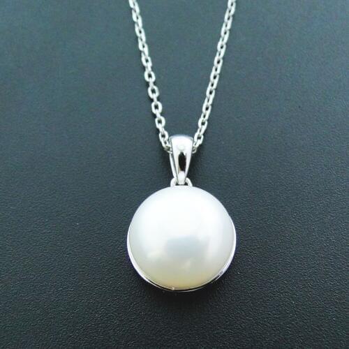 Real Pearl Pendant Real 925 Sterling Silver Freshwater Pearl Charm for Girls/Ladies/Woman Birthday Jewelry Gift
