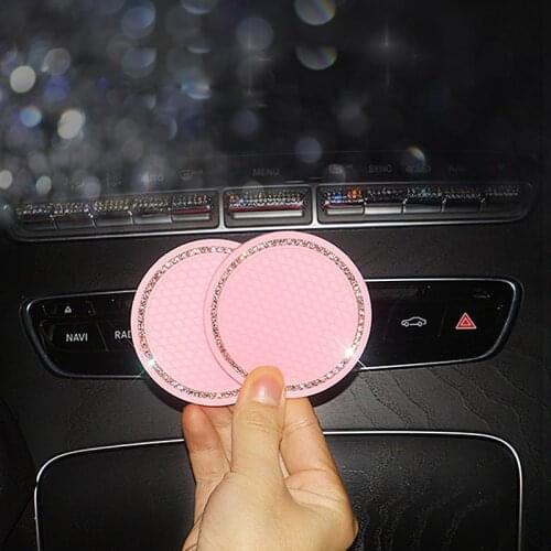 1Pair Car Coaster Water Cup Bottle Holder Anti-slip Pad Mat Silica Gel For Interior Decoration Car Styling Accessories