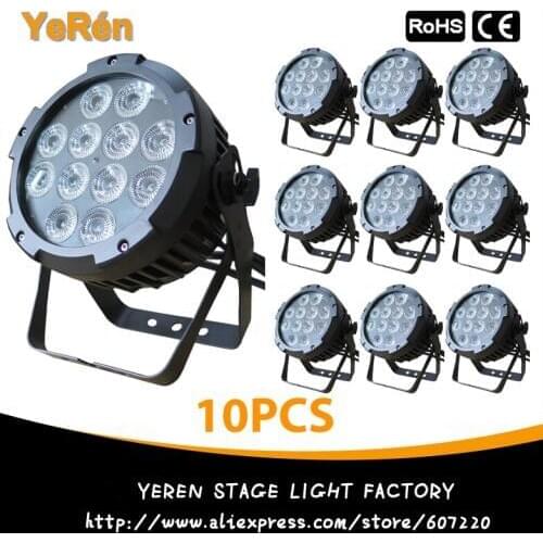 10 pieces pack) IP65 Waterproof Par LED Light With RGBWA UV 6in1 Led LampDJ Par Light for Club KTY Conference
