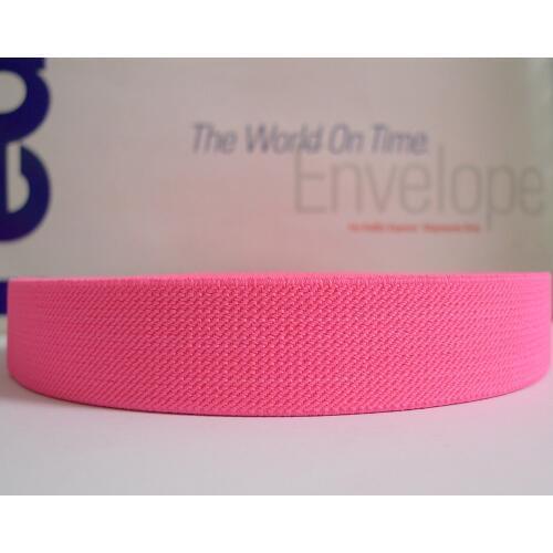 12 Meters 1" 25mm Wide #001 NEON PINK Color Suspender Elastic Webbing Great For Pacifier Clips