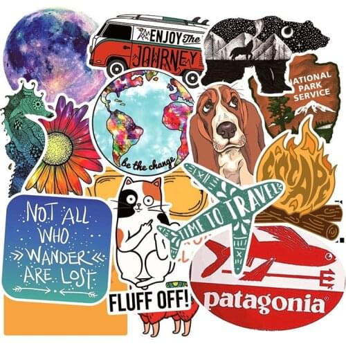 17Pcs Animal Cartoon Cool Stickers Laptop Scrapbook Graffiti Waterproof Sticker Pack Luggage Suitcase Skateboard Kids Stickers
