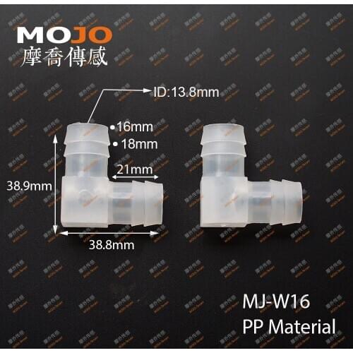 2020 Free shipping!!MJ-W16 Elbow type size for 16mm min out diameter pipe connector(100pcs/lots)