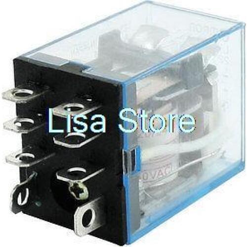 27 x 21 x 35mm Red Indicator General Purpose Relay 8 Terminal Coil Power Electromagnetic Relay AC 220/240V 2PDT