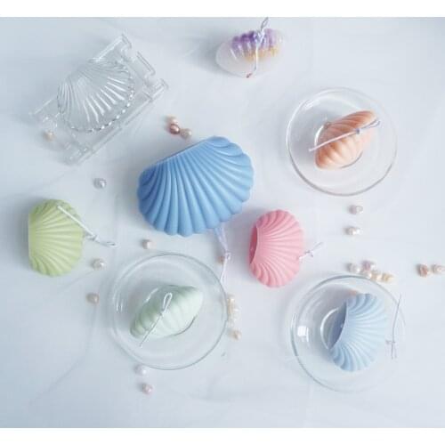 3D Seashell Candle Mould Scented Candle Mold Handmade Candle Making Shell Aromatherapy Plaster Molds Plastic Soap Molds Moulds