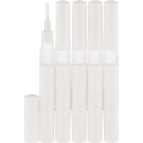 5 Pieces 3ml Empty Transparent Cosmetic Pen Lip Gloss Container