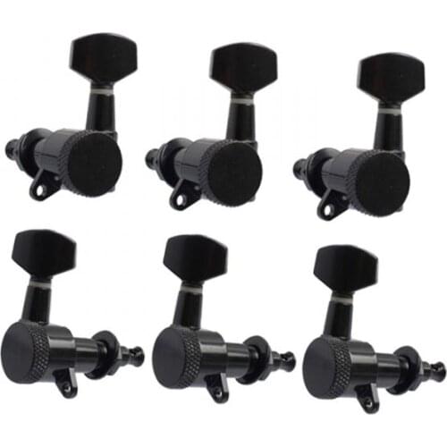 6 Pieces Metal Tuning Pegs Machine Heads Sealed-gears for Electric Guitar Replacement Parts 3L3R