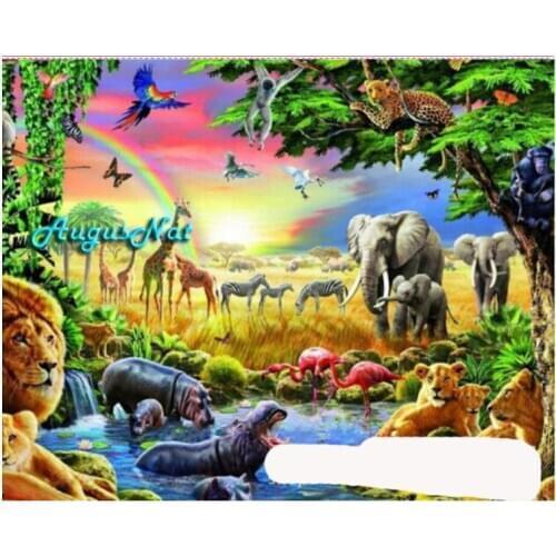 Forest animals diamond painting full drill scenery wall art tree diamond dotz decor 5d diy diamond cross stitch home craft gifts