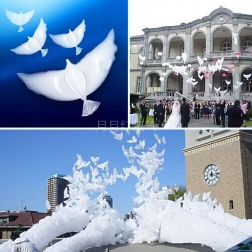 White Dove Aluminum Balloons European Style Wedding Venue Church Wedding Decoration Peace Dove Flying Helium Balloon 104x54cm