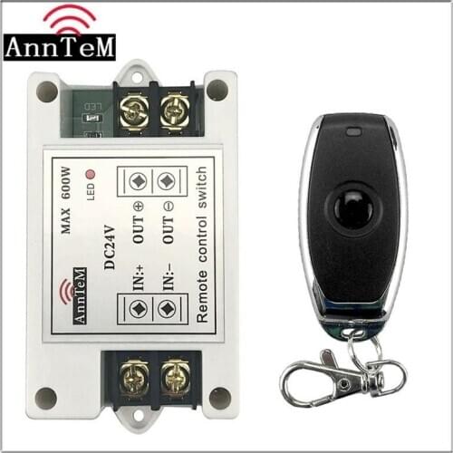 Anntem Wireless Remote Control Switch 433mhz rf Transmitter and Receiver kit dc 16v to 24v Battery Power on Off Relay Controller