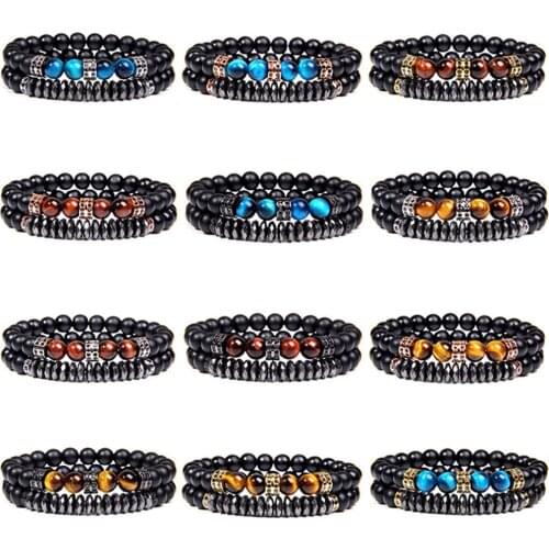 8MM Couple Distance Bracelet Tiger Eye Bracelet Polished Stone Bead Bracelet Natural Healing Energy Elastic Pulse Ladies Jewelry