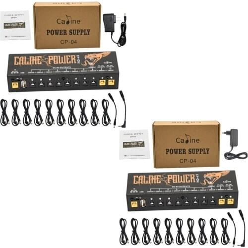 Caline Cp-04 Guitar Pedal Power Supply 10 Isolated Output Power Tuner Short Circuit /Overcurrent Protection Guitar Effect Power