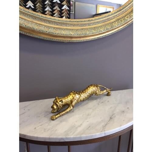 Cheetah Gold Colour Decorative Accessories Home Office Decor Modern Style Art Living Room