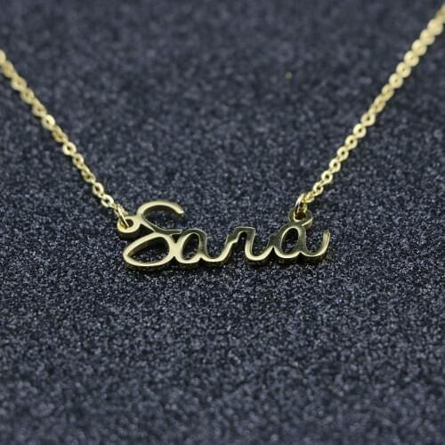 Corrent Gold Color Chains Colier Personaliser For Women Men Choker Letter Necklace Customprivate Bijou Jewelry