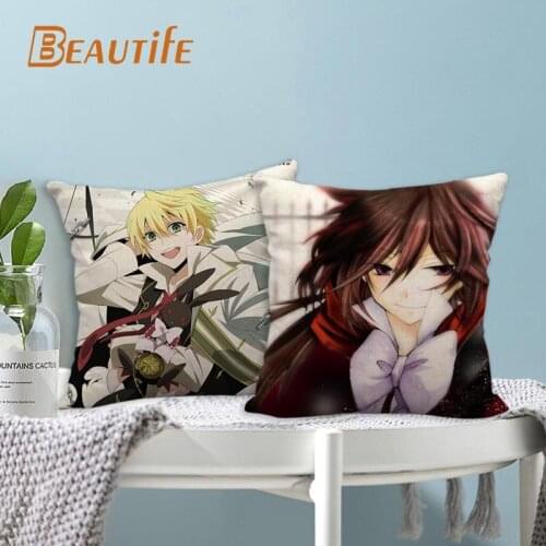 45X45cm Pandora Hearts Pillow Cover Square Zipper Cotton Linen Fabric Pillow Cases Bedroom Home Decorative Boys Girls Gift