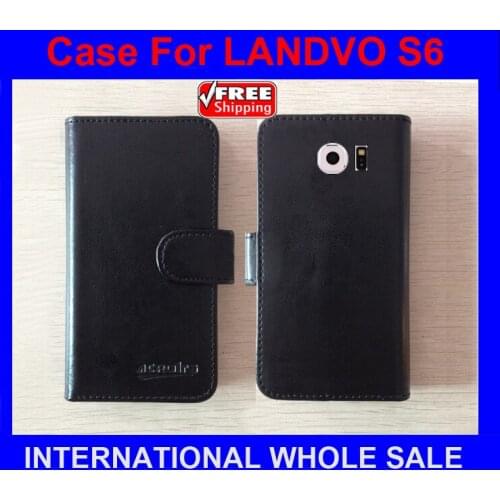 Hot! LANDVO S6 Case New 2016 items Factory Price Flip Leather Case Exclusive Cover For LANDVO S6 Case+tracking number