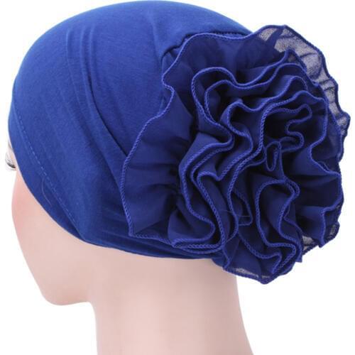 Muslim Hijab Turban Arabic Head Scarf Flower Women Chemo Cap Cotton Bandana