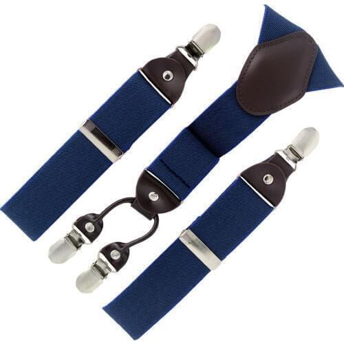 Man suspenders fashion braces Adjustable 4 Clips suspenders Mens Gift Bridegroom/Wedding apparel accessories