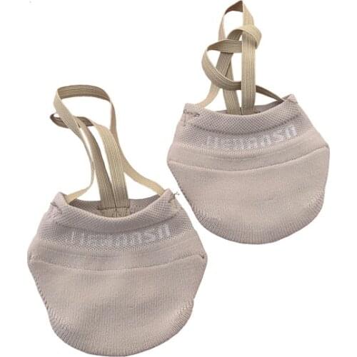 Soft Half Knitted Socks Girls Rhythmic Gymnastics Toe Shoes Ginastica Elastic Dance Feet Protection Shoes Ballroom Accessories