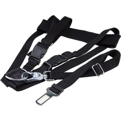 Nylon Pet Car Safety Leash and Dog Harness Pet Taining Sets Leash Elastic Leads Rope Leashes Set