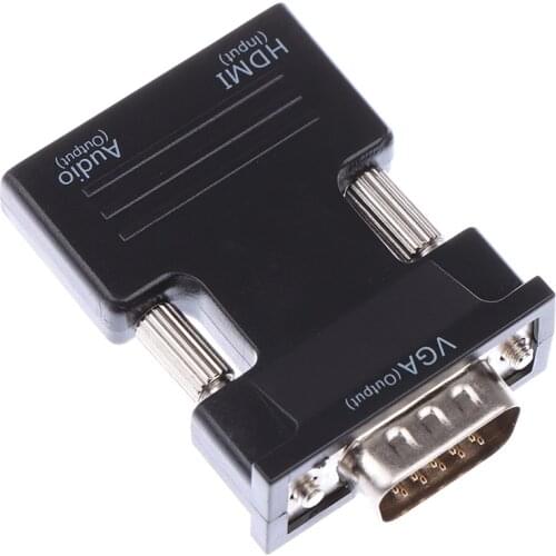 HDMI Female To VGA Male Converter W/ Audio Adapter Support 1080P Signal Output