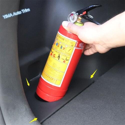 Lapetus Plastic Car Styling Fire Extinguisher Holder Case Cover Trim 1 Pcs Black Fit For Hyundai Tucson 2015 2016 2017 2018