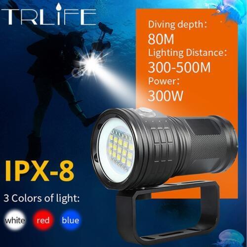 Professional Diving Flashlight XML-L2 Portable Scuba Dive torch 80M Underwater IPX8 Waterproof XHP90/70 Flashlights Lantern Lamp