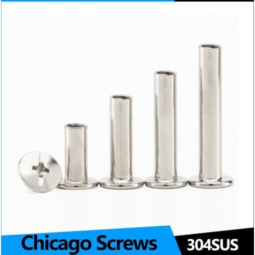 Recipes Leather Bag Belt Photo Scrapbook Album Account Book Chicago Spacing Screws Nail Rivet Bolt 304 Stainless Steel M4M5