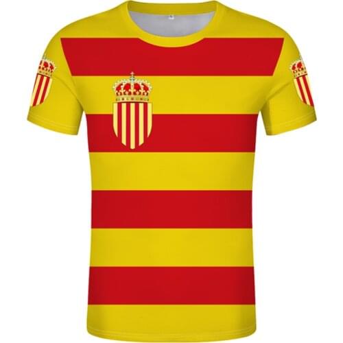 CATALONIA shirt free custom made name number barcelona t-shirt print text word girona tarragona lleida manresa spanish clothing