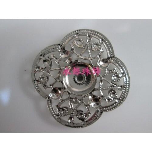 100 pcs/lot 23mm Middle Size Hollowing Out Four Leafs Silver Sequins Coins for Crafts Sewing Belly Dance Custome Decoration