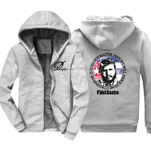 New Fashion Funny Hoodie Fidel Castro Condemn Me Sweatshirt Men Thicken Keep Warm Hoody Hip Hop Jacket Tops Harajuku Streetwear