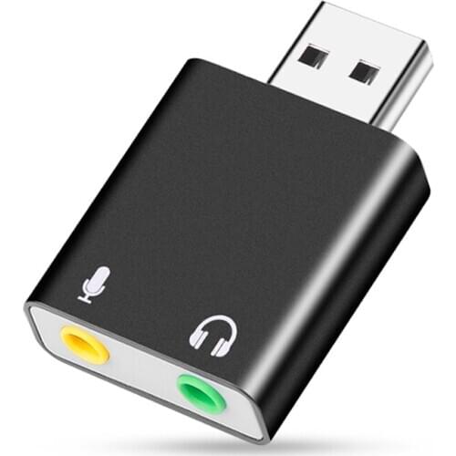 External USB Audio Sound Card USB To Jack 3.5mm Converter Headphone Adapter Mic Sound Card Headsets Virtual 7.1 Ch Microphone