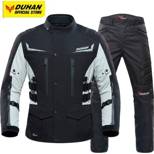 DUHAN Motorcycle Jacket & Pants Electric Heating Jacket Motocross Jacket Waterproof Winter Moto Riding Chaqueta Body Protection