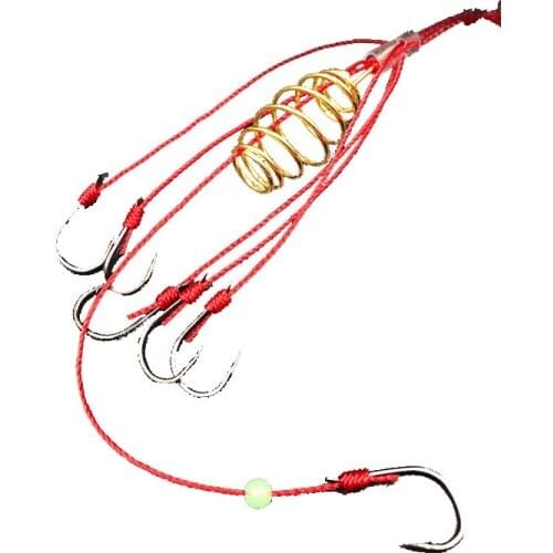 High Carbon Steel Explosion Fishing Hook Fishhook Pesca Jig Stainless Explosive Hooks Barbed Fish Feeder Cage Basic